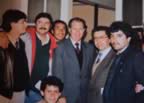 1993, concejal Rivera junto a Ministro de Educacin Ricardo Lagos (32kb)